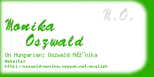 monika oszwald business card